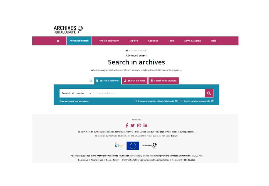 Archives Portal Europe
