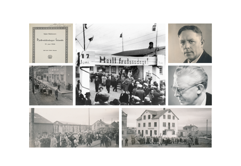 Lýðveldishátíð 17. júní 1944 á Sauðárkróki. Ljósmyndir úr safni Héraðsskjalasafns Skagfirðinga.