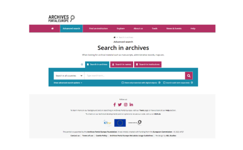 Archives Portal Europe
