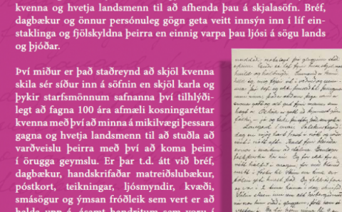 Kallað eftir skjölum kvenna