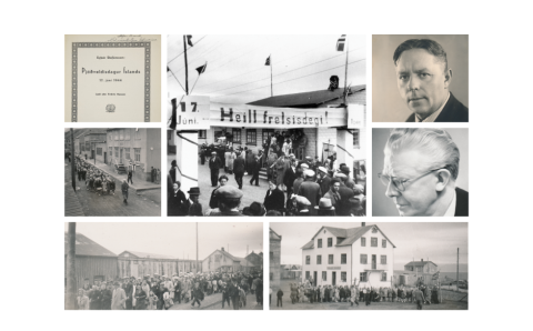 Lýðveldishátíð 17. júní 1944 á Sauðárkróki. Ljósmyndir úr safni Héraðsskjalasafns Skagfirðinga.